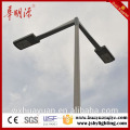 Steel square 12m double arm road street light pole with price list